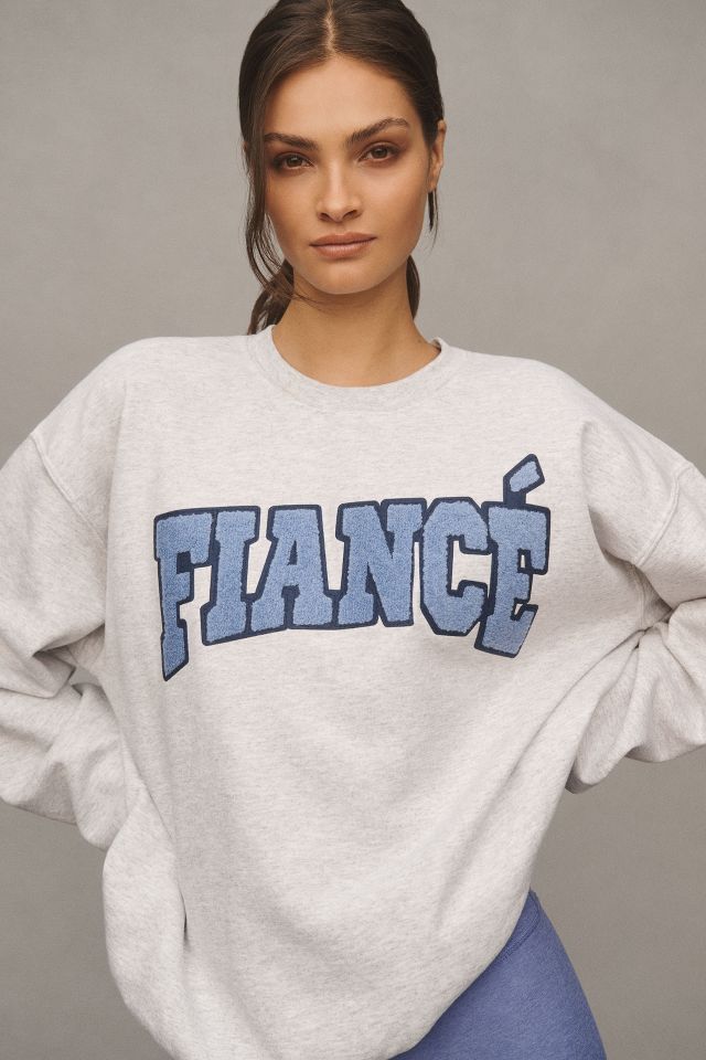 By Anthropologie Weddings Fiance Patch Crew Neck Sweatshirt