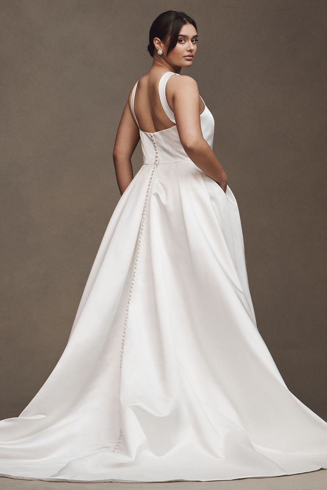 Jenny by Jenny Yoo Clara Square-Neck Satin A-Line Wedding Gown #5