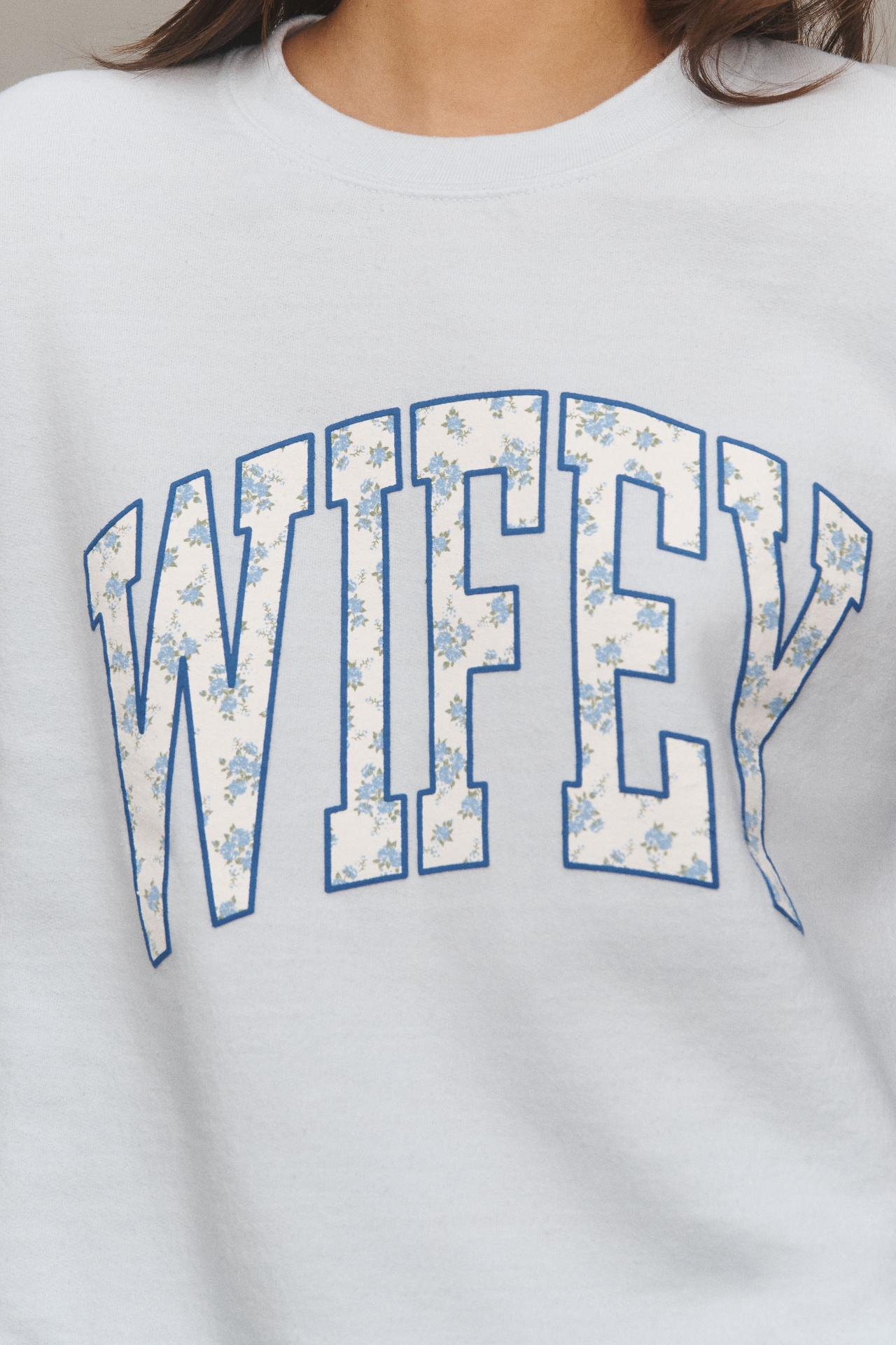 By Anthropologie Weddings Wifey Crew- Neck Sweatshirt