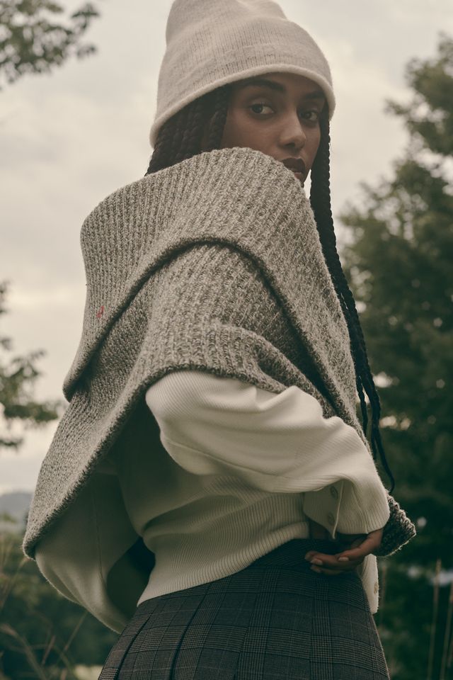 Frances Valentine Marled Fleck Knit Wrap #1