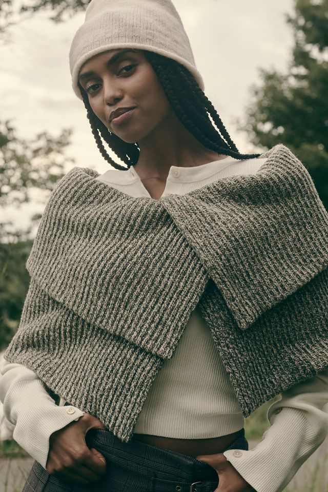 Frances Valentine Marled Fleck Knit Wrap #3