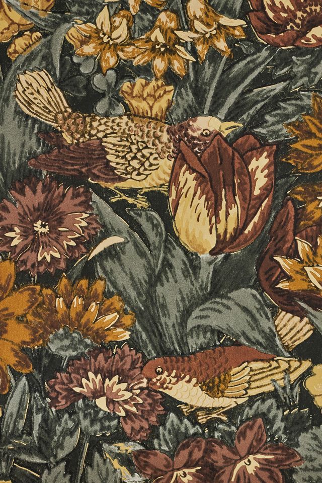 Bird Floral Vintage Prepasted Wallpaper #2