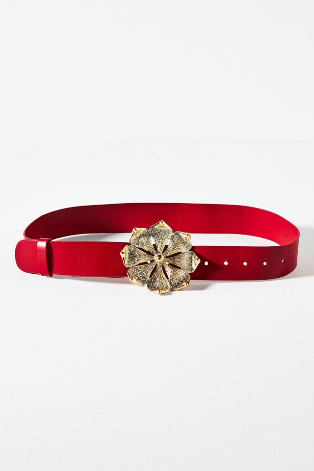 Anthropologie store ADA Collection Gold Flower Belt