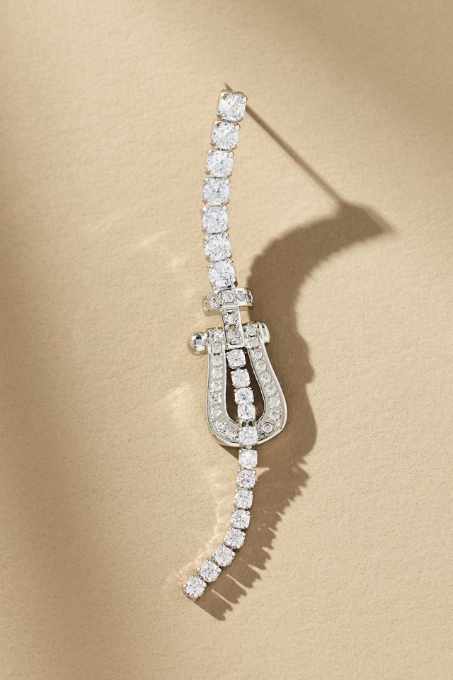 Aretes Colgantes con Hebilla Pavé #3