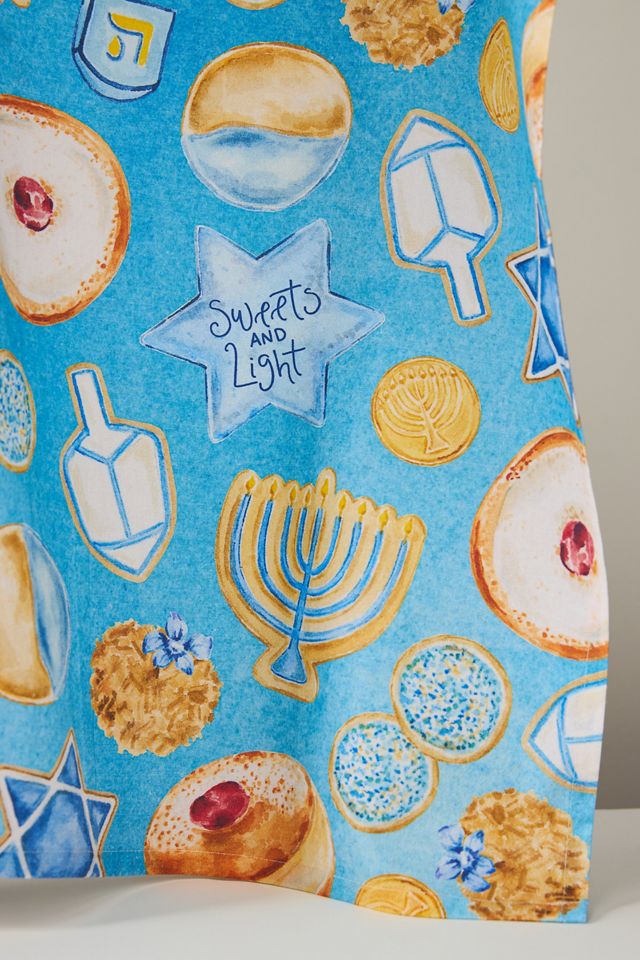 Stephanie Tara Hanukkah Cookies Dish Towel #1
