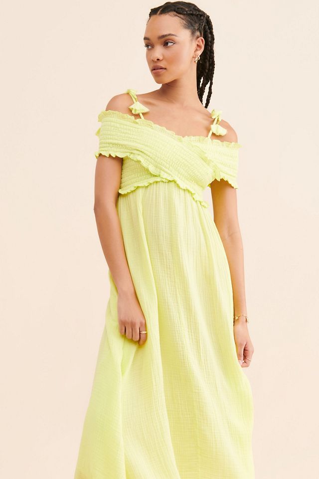 Smocked Gauze Midi Dress #3