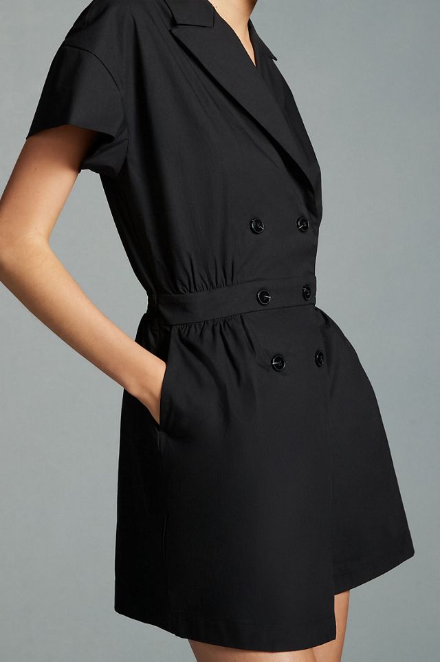 Maeve Short-Sleeve Blazer Romper