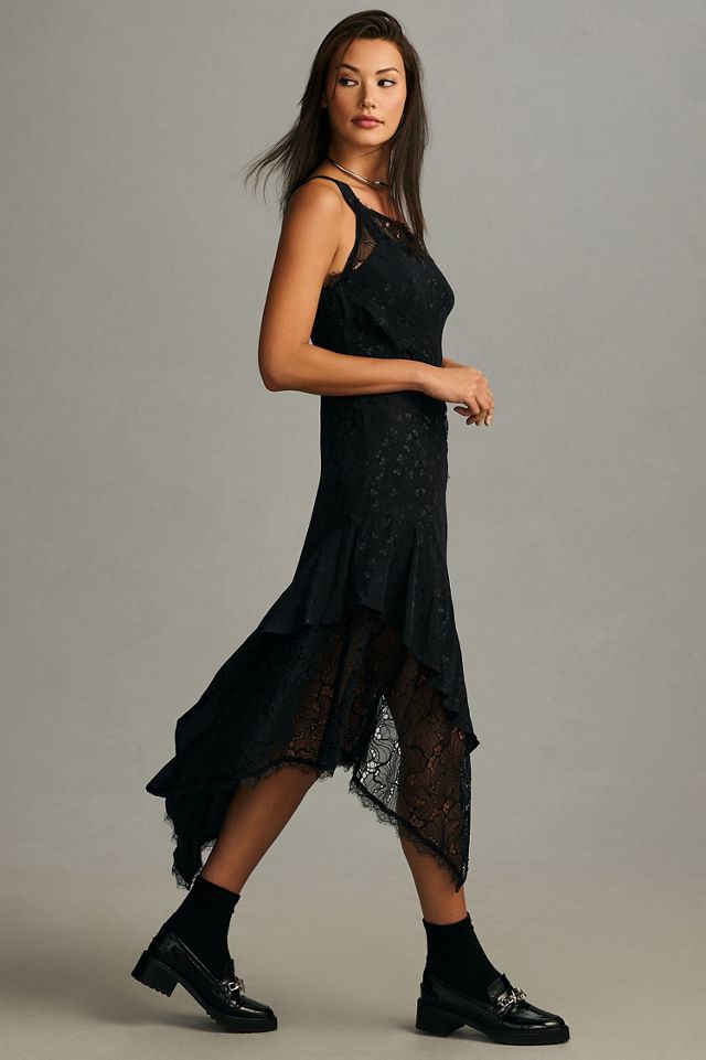 Asymmetrical Lace Maxi Dress #3