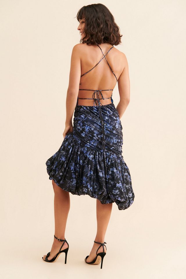 Let Me Be Printed Asymmetrical Ruched Dress #1