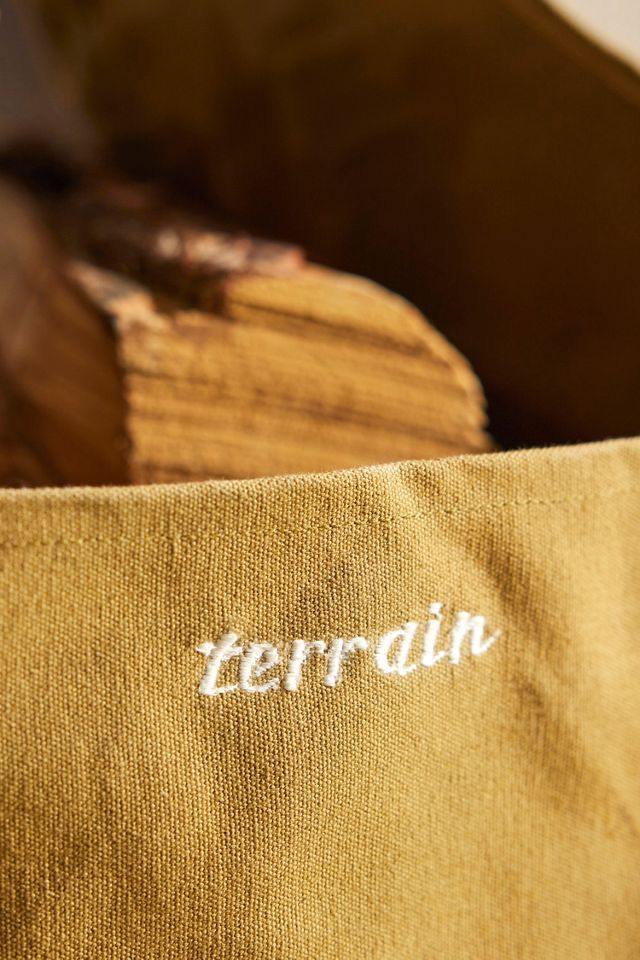 Waxed Canvas Log Carrier, Khaki #1