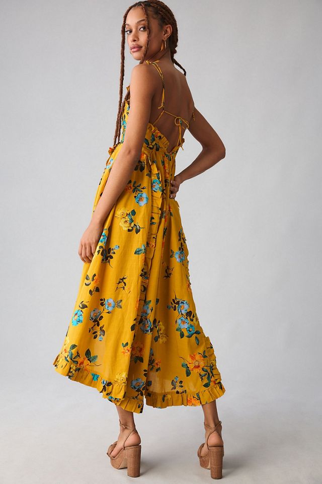 Maeve High-Low Pleated-Trim Dress #1