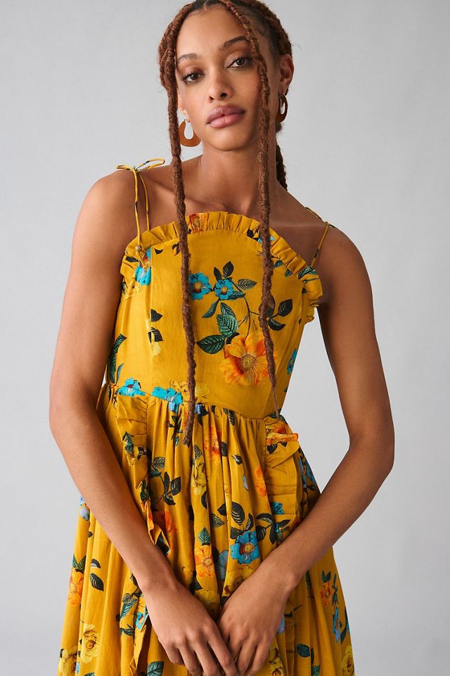 Maeve High-Low Pleated-Trim Dress #2