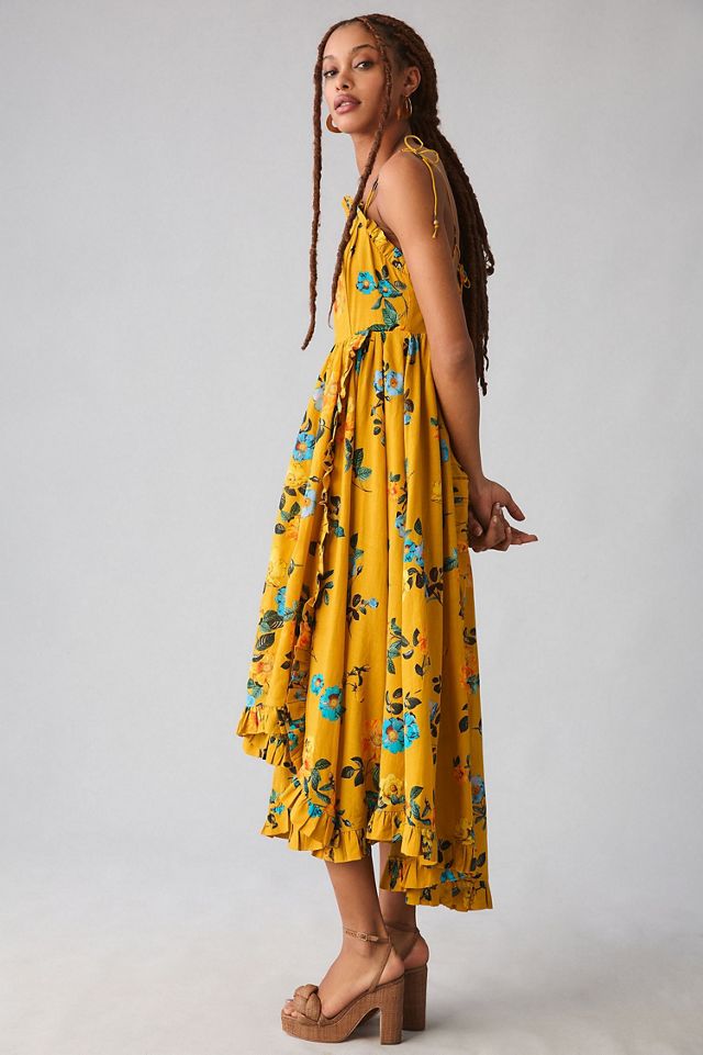Maeve High-Low Pleated-Trim Dress #3