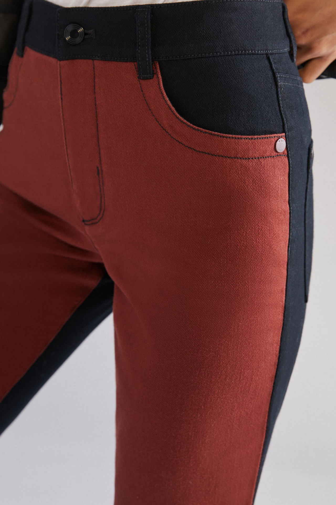Maeve Colorblocked Straight Jeans