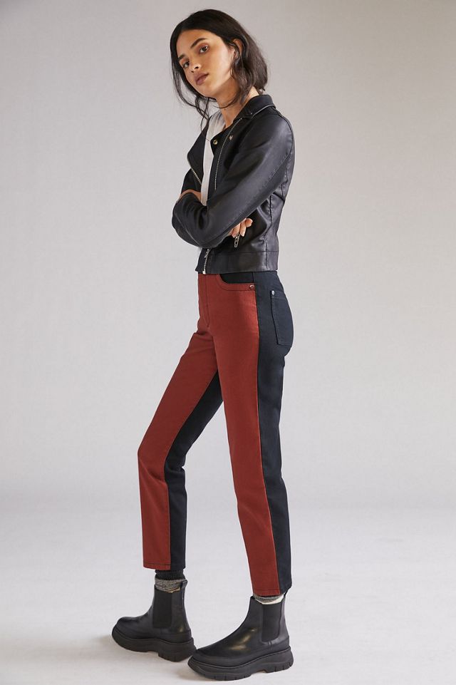 Maeve Colorblocked Straight Jeans #3