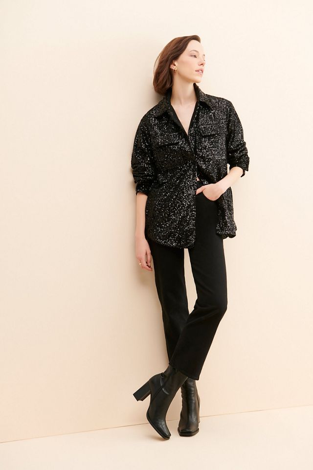 BB Dakota Glitter Sweet Shirt Jacket #3