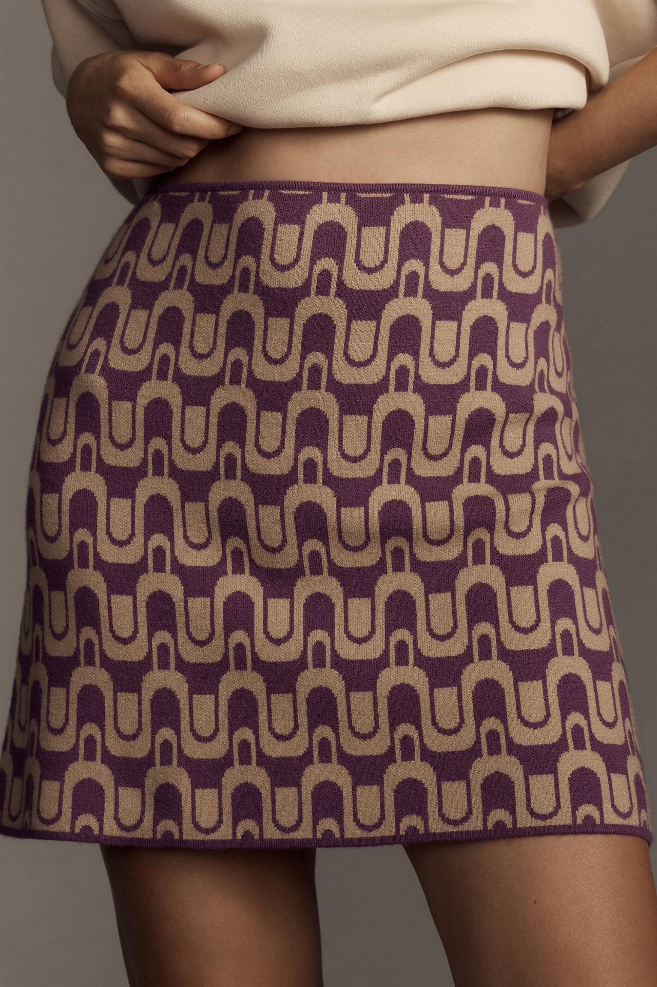 Maeve Mod Sweater Mini Skirt