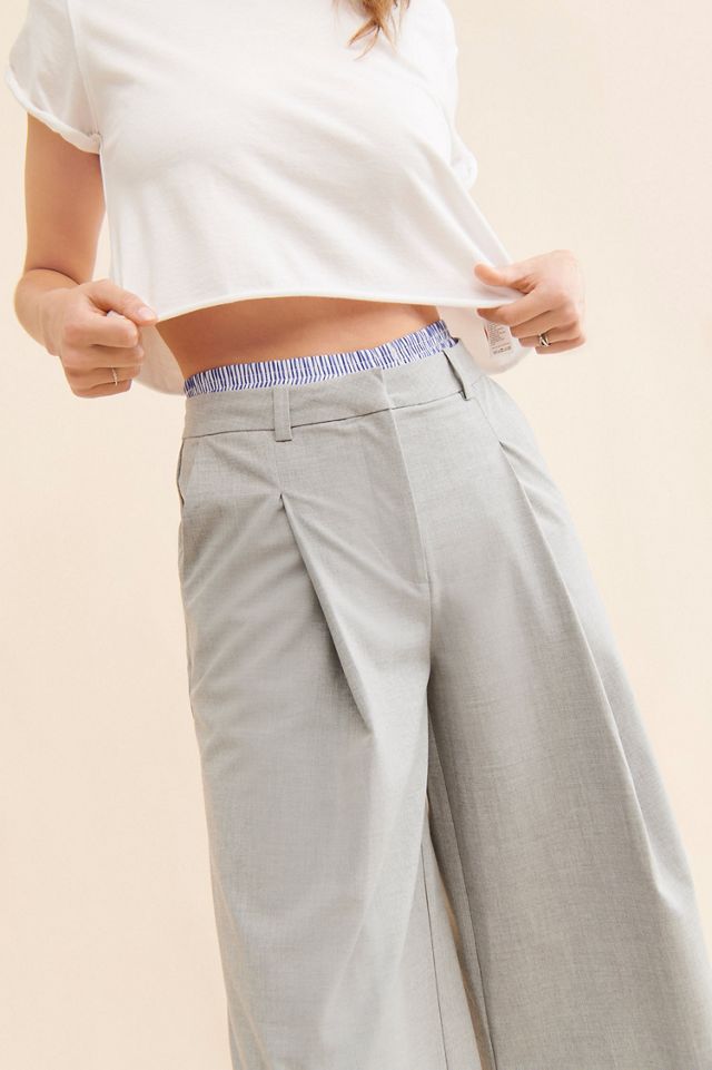 Maeve Boxer Detail Pleat-Front Trousers #2