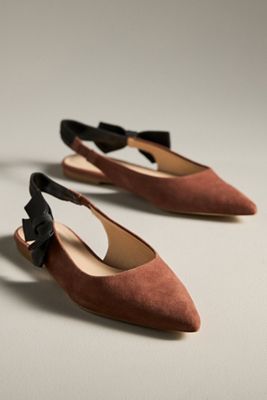 Maeve Side-Bow Slingback Flats