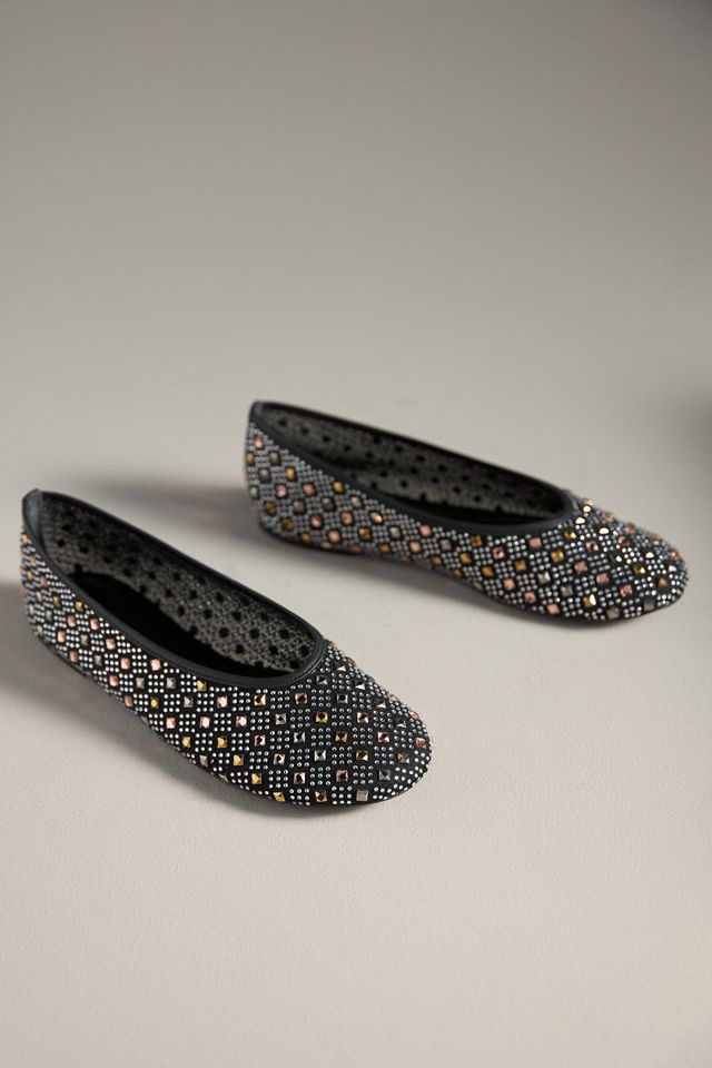 By Anthropologie Glitz Mesh Flats #2