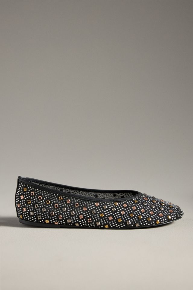 By Anthropologie Glitz Mesh Flats #1
