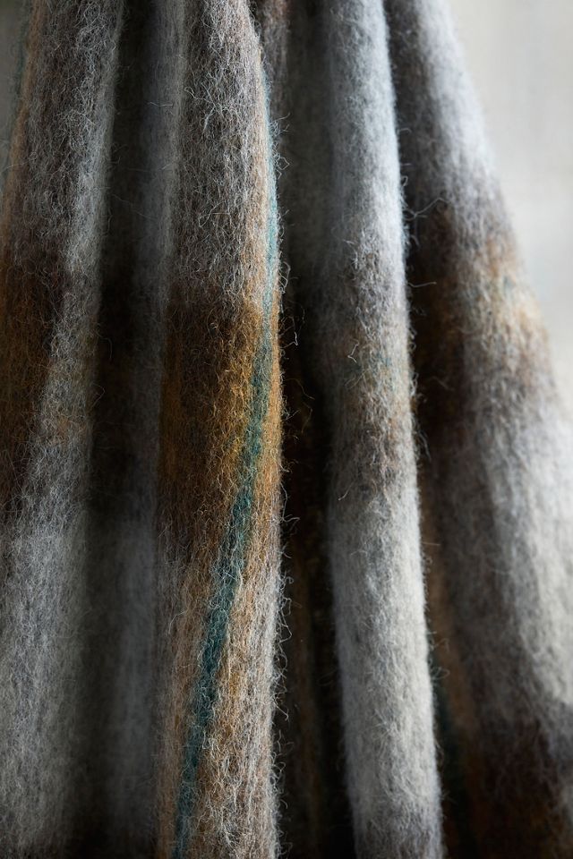 Plaid Blanket Scarf, Grey #1