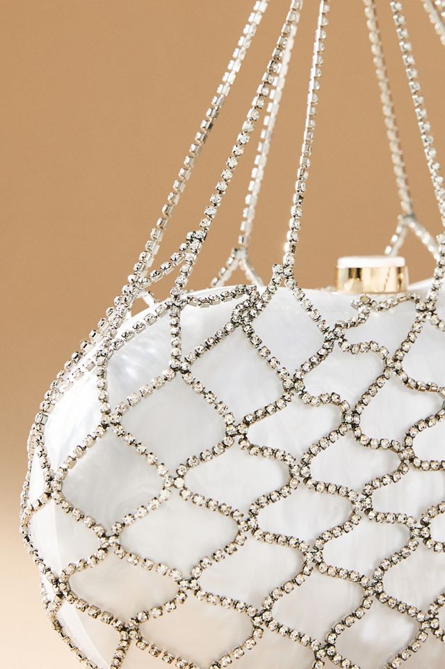 Rae of Light Crystal Embellished Netted Bag #1