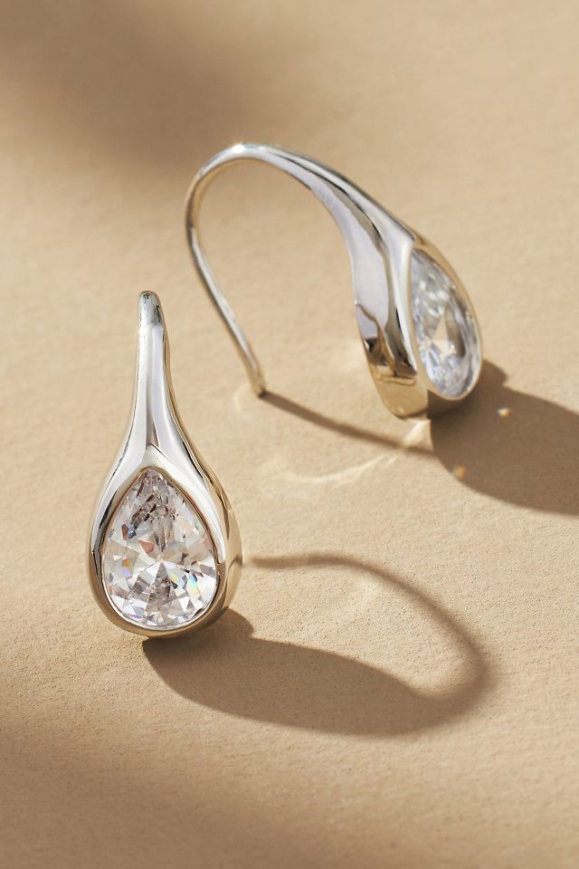 Delicate Crystal Huggie Earrings