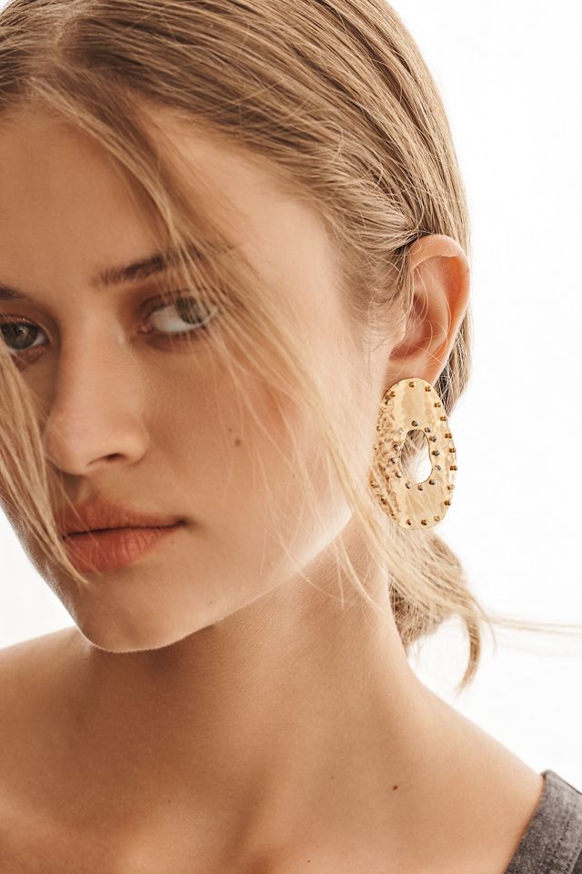 Open Oval Spur Drop Earrings #2