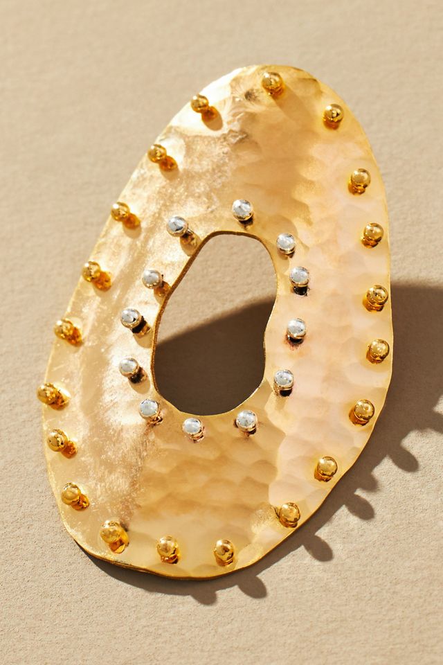 Open Oval Spur Drop Earrings #4
