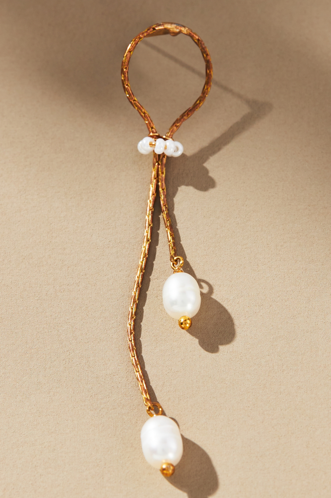 Pearl Lasso Drop Earrings