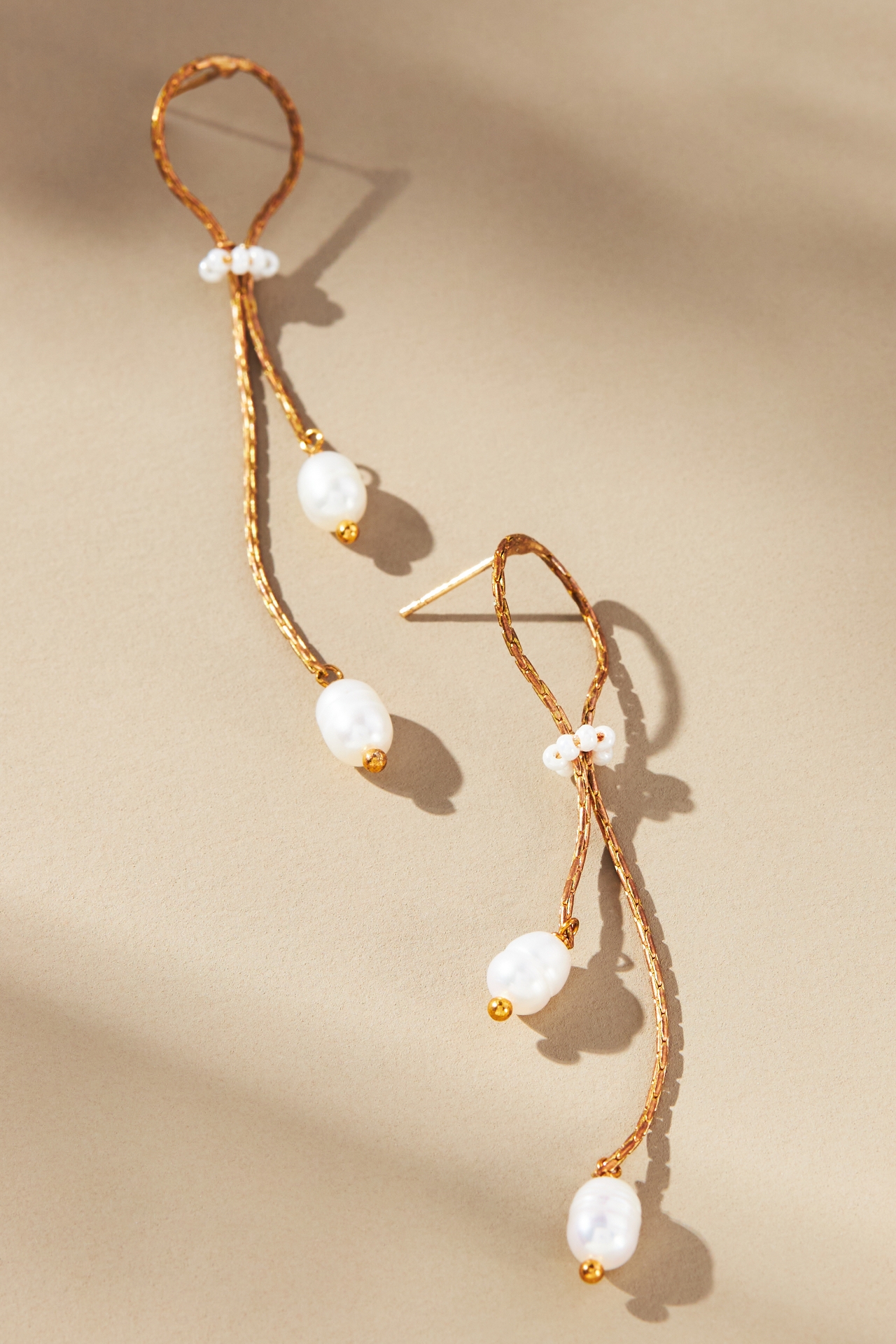 Pearl Lasso Drop Earrings