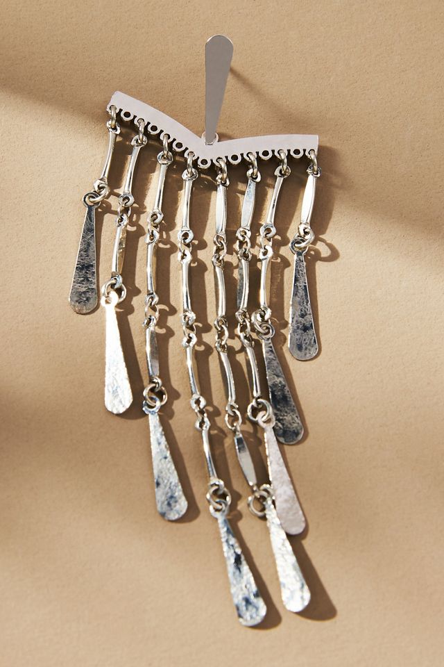 Hammered Chandelier Drop Earrings #1