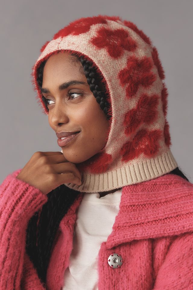 Maeve Fuzzy Floral Hood | Anthropologie