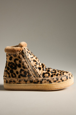 Laidback London Leopard Setsu Boots In Multicolor