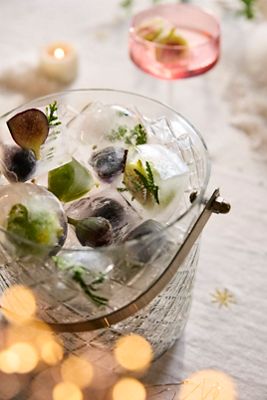 Starry Etched Glass Ice Bucket