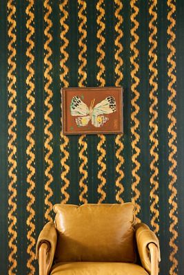 MINDTHEGAP Vintage Ikat Top Textured Geometric Wallpaper