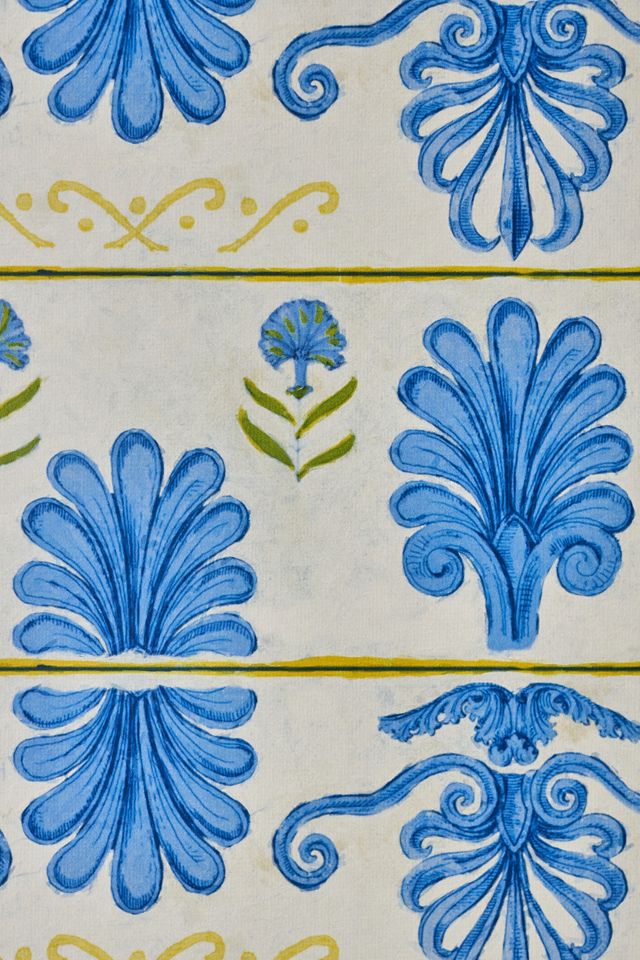 MINDTHEGAP Mykonos Villa Motif Coastal Floral Wallpaper #2