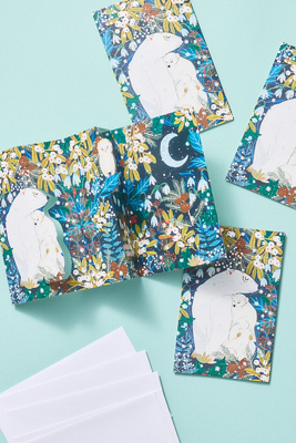 Roger La Borde Tri-fold Boxed Notecards In Blue