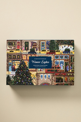 Anthropologie Joy Laforme Winter Lights 12 Days Of Puzzles Christmas Countdown Advent Calendar