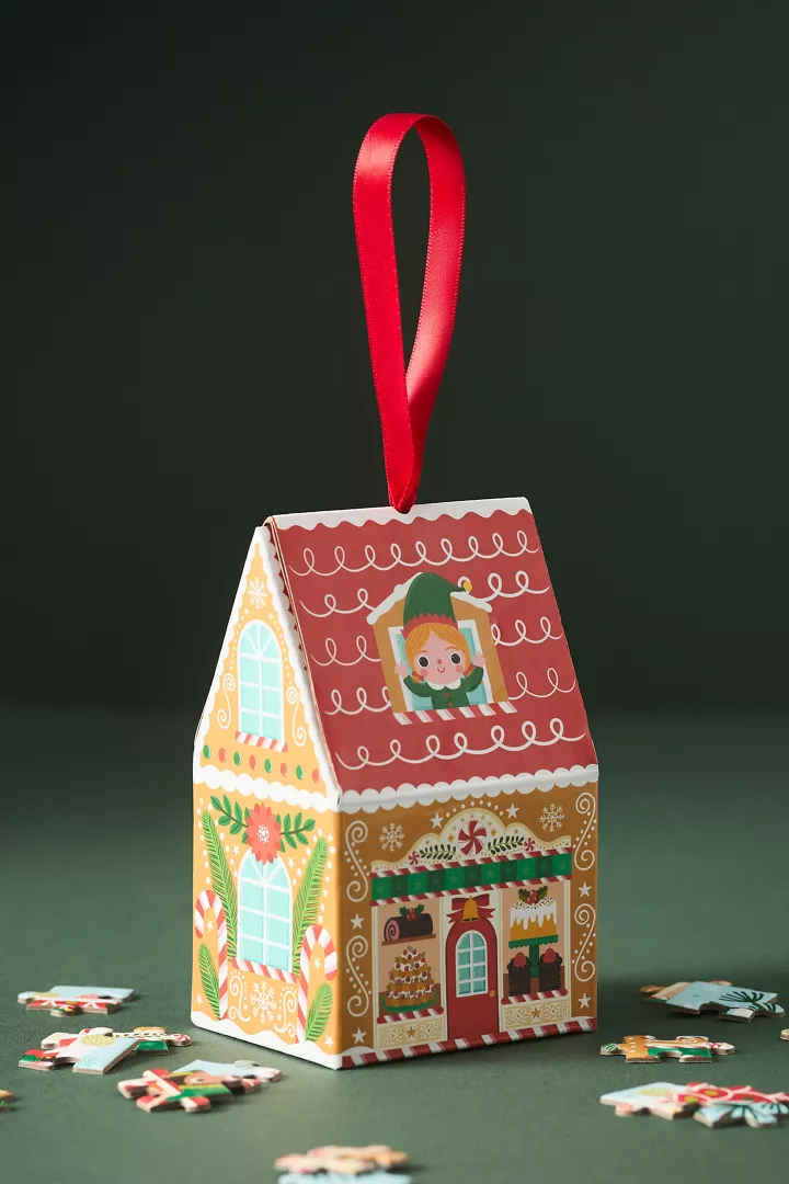 Mudpuppy Santa's Bakery Mini Puzzle Ornament