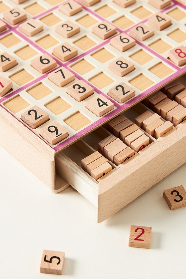 Anthropologie Wooden Sudoku Game Set #1