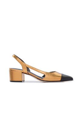 Bernardo Monroe Cap-toe Slingback Pumps In Brown