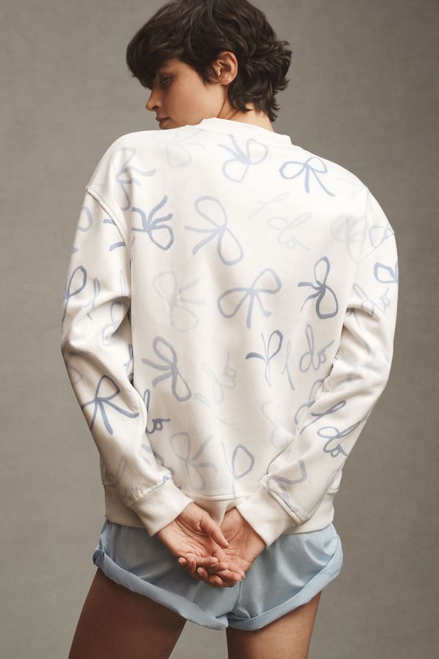 By Anthropologie Weddings Pearl "I Do" Bow Crew-Neck Sweatshirt #2