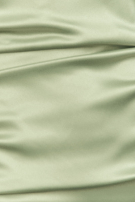 Bhldn Stretch Satin Small Sage Swatch In Green