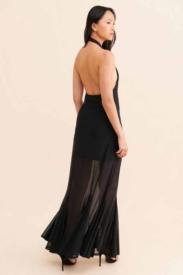 Let Me Be Knit Halter Maxi Dress #1
