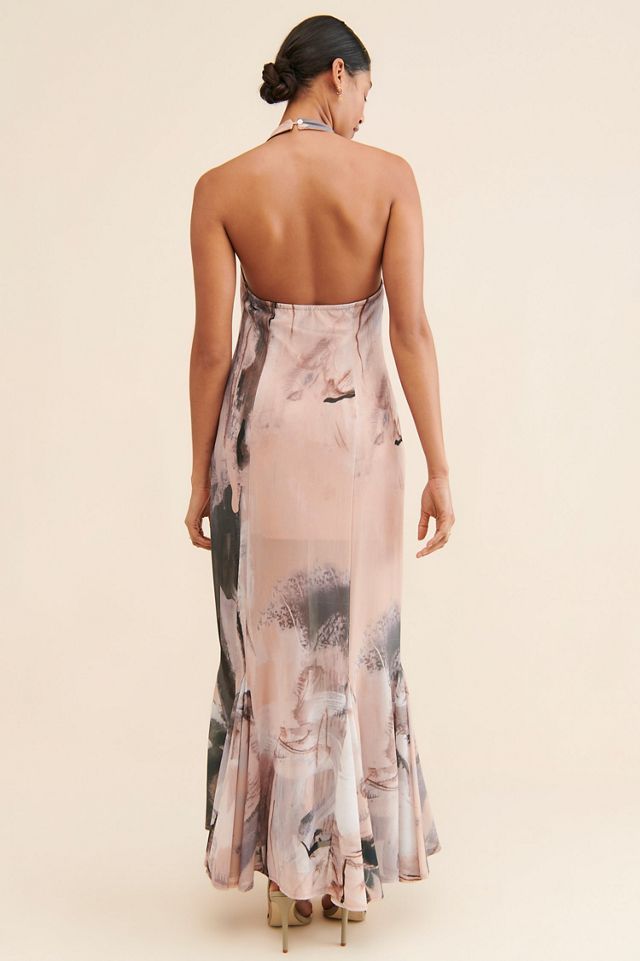 Let Me Be Knit Halter Maxi Dress #1