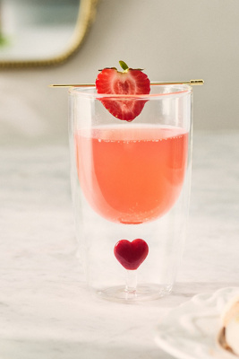 Anthropologie Icon Double-walled Glass Tumbler In Transparent