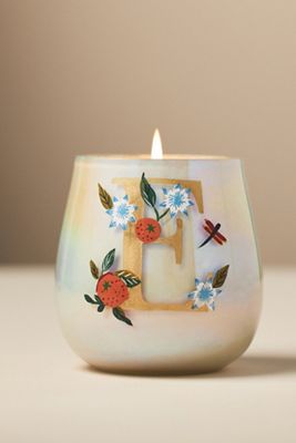 Fruity Monogram Floral Night Gardenia Glass Candle