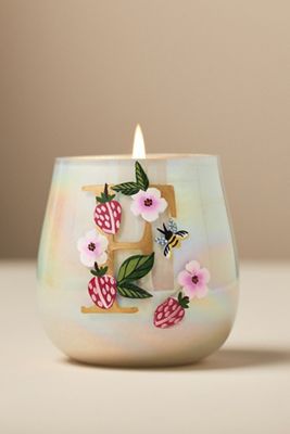 Fruity Monogram Floral Night Gardenia Glass Candle